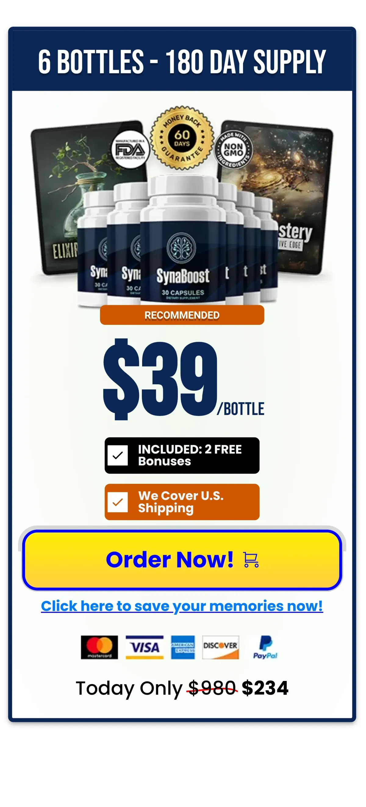 SynaBoost Buy 6 Bottles